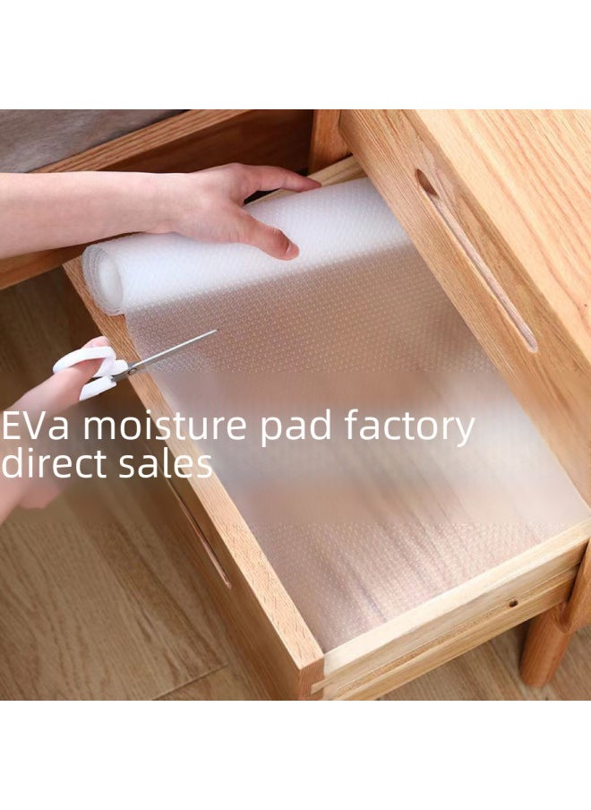 Generic - Thickened Transparent Drawer Mat Paper Heat Insulation Moisture Proof Table Pad Wardrobe Cabinet Shoe Cabinet Mat-Color:Light Grey-Flat Dot-Specifications:45*400cm - Image 1