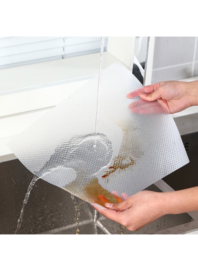 Generic - Thickened Transparent Drawer Mat Paper Heat Insulation Moisture Proof Table Pad Wardrobe Cabinet Shoe Cabinet Mat-Color:Light Grey-Flat Dot-Specifications:45*400cm - Image 1