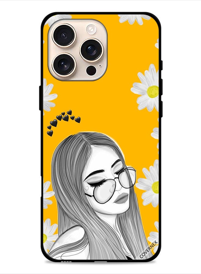 Covernex Apple iPhone 16 Pro Protective Case Cover Glasses Girl Art - Image 1