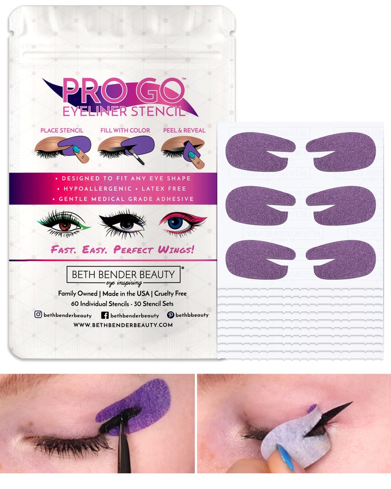 Beth Bender Beauty Pro Go Eyeliner Stencil | Cat Eyeliner Stencil | Made in USA | Cruelty Free & Vegan (Pro Go) - Image 1