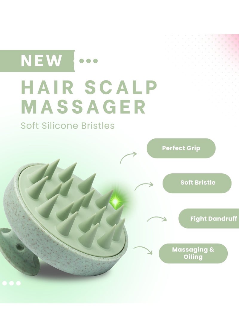 MiMi & BeiBei Hair Massager Shampoo Brush Hair Scalp Massager Brush with Soft Bristles Scalp Scrubber Dandruff Brush for Scalp Care and Hair Growth Shower Hair Scalp Scrubber Comb Soft Silicone Comb  - Image 2