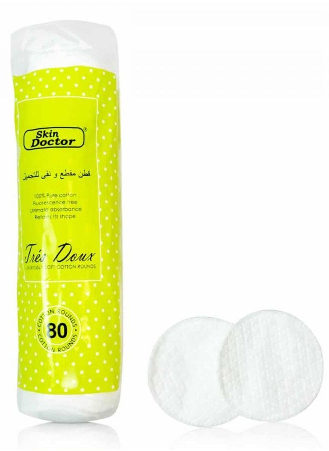 Skin Doctor - 100% Cotton Make Up Cosmetics Pads (Pack Of 3 X 80) - Image 1