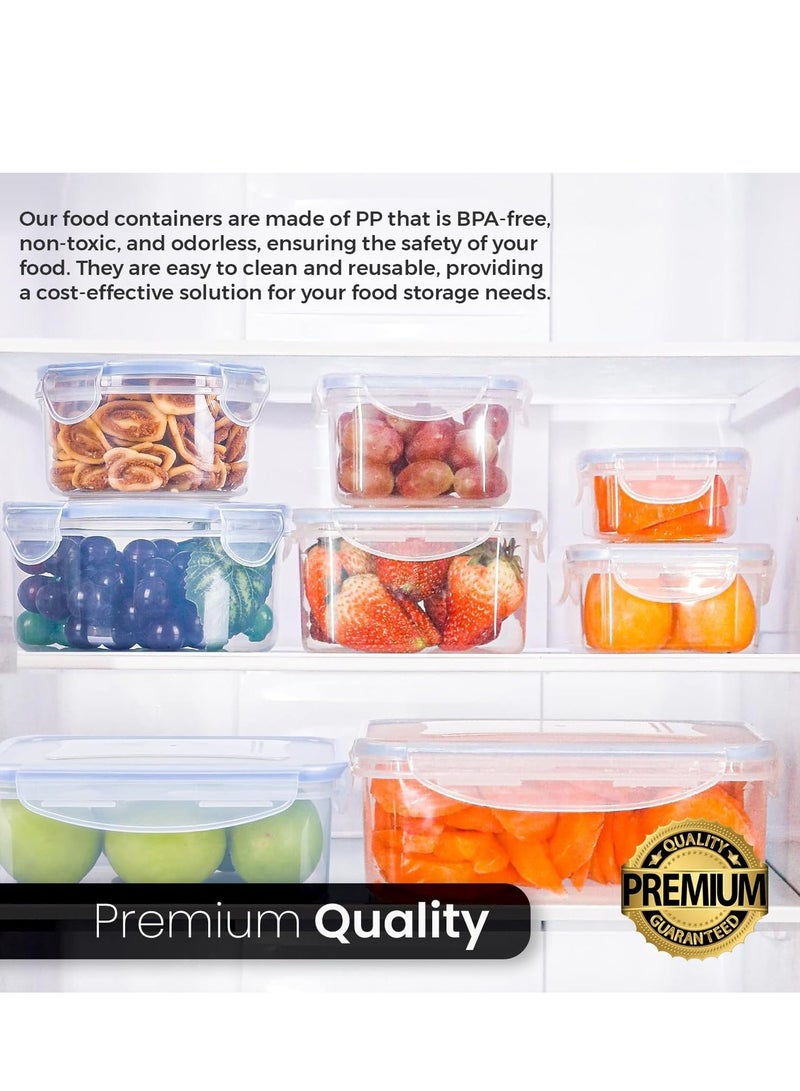 Raxoom Rectangle Plastic Container Set of 4 PCs Food Container With Airtight Lid to Safely Store Food Good for Outdoor and Indoor Dining Activity (Rectangular 4PC Set) - Image 3