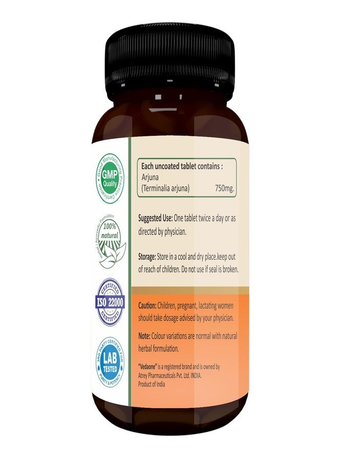 Vedaone USDA Organic Arjuna - 60 Tablet, For Healthy Heart Cardiac Wellness (Pack of 1) - Image 2