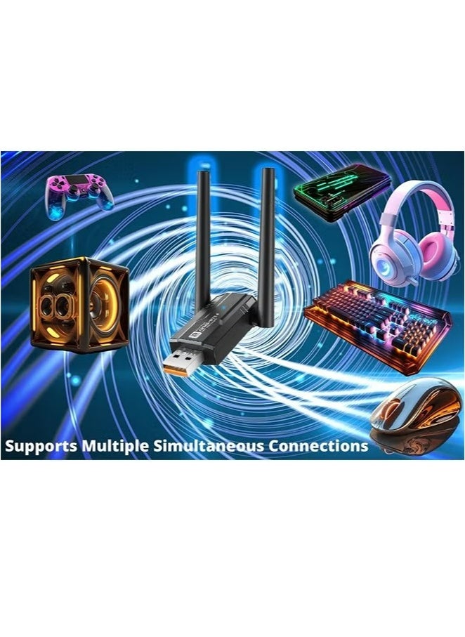 X-level - Bluetooth 5.4 Wireless USB WiFi Adapter,Driver Free AX900Mbps WiFi 6 USB 2.0 Adapter,5.8GHz/2.4GHz 5dBi Dual Band for PC/Desktop/Tablet/Laptop,Support Windows 11/10/8.1/8/7/XP/Vista - Image 1
