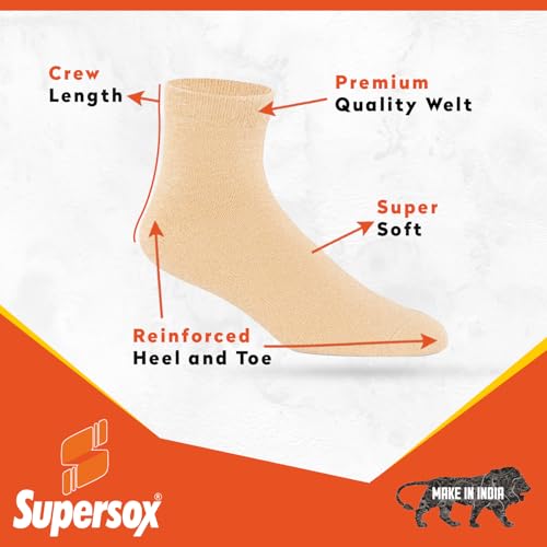 Supersox Crew Length Fuzzy Thermal Control Socks for Women, Breathable, Anti Odour & Moisture Absorbent with a Extra Durable Welt, Ideal For All Day Wear (Pack Of 3) - Image 5