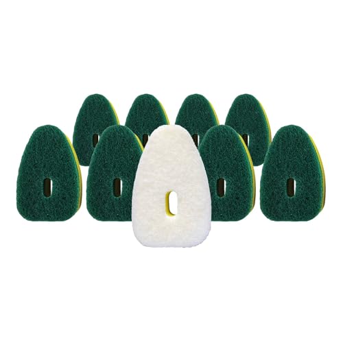 Smilyeez Green Heavy Duty Scrubbing Sponge Refill for use with The Dish Daddy (Reg. TM) Dishwand (10 Pack) Refill Head - Image 1
