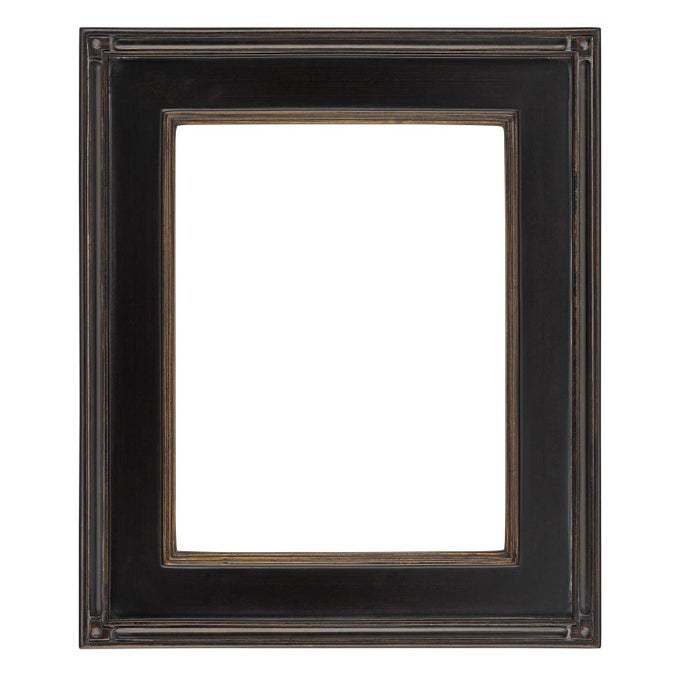 PLEIN AIR MUSEUM COLLECTION DE STIJL OPEN BACK ART FRAME 9X12 BLACKGOLD WOOD COMPOSITION HANDLEAFED MUSEUMQUALITY CLOSEDCORNER DOES NOT INCLUDE GLASS OR BACKING