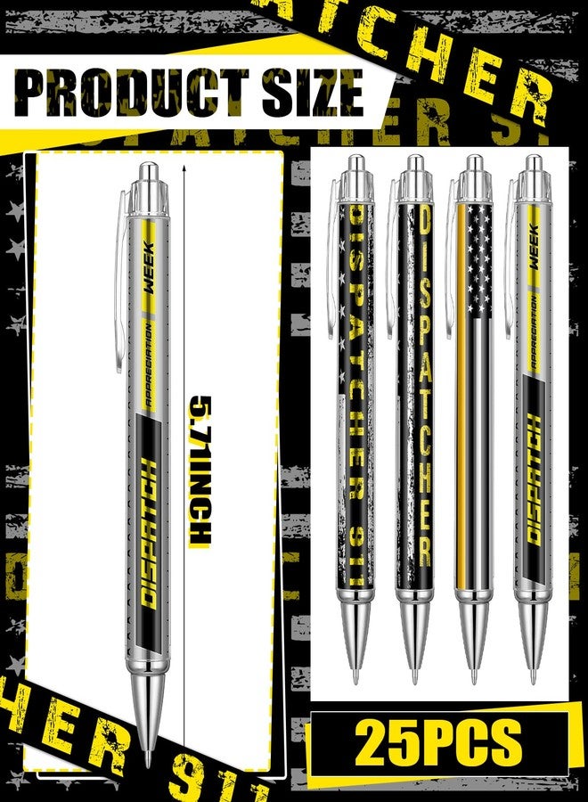 Sherr 25 Pcs 911 Dispatcher Ballpoint Pens Bulk, Emergency Dispatcher Appreciation Gifts, Public Safety Telecommunicator Pens for Police Fire EMS Staff, Employee Recognition Retirement Thank You Gifts - Image 2
