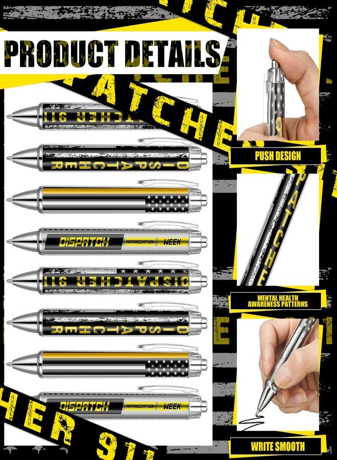 Sherr 25 Pcs 911 Dispatcher Ballpoint Pens Bulk, Emergency Dispatcher Appreciation Gifts, Public Safety Telecommunicator Pens for Police Fire EMS Staff, Employee Recognition Retirement Thank You Gifts - Image 3