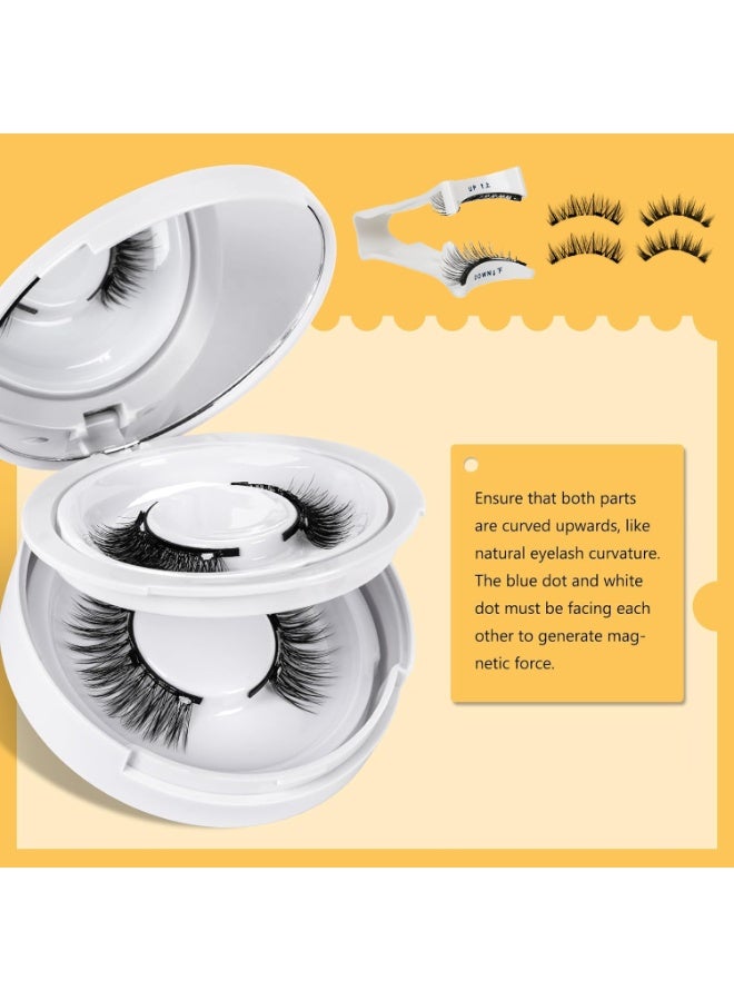 DMG TECH Reusable Magnetic Eyelashes Kit 2-Pairs - No Glue Needed, Natural Look for All Day - Image 4