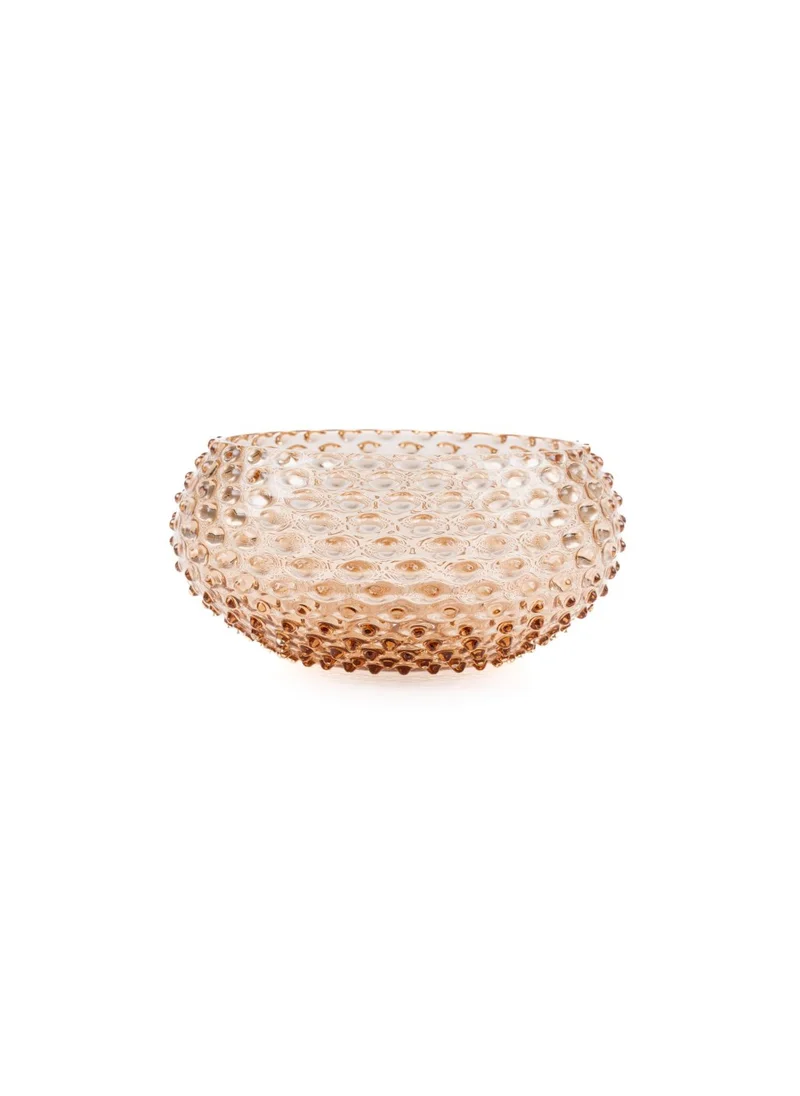 آنا فون ليبا Hobnail Tapas Bowl Crystal 23 cm New Brown