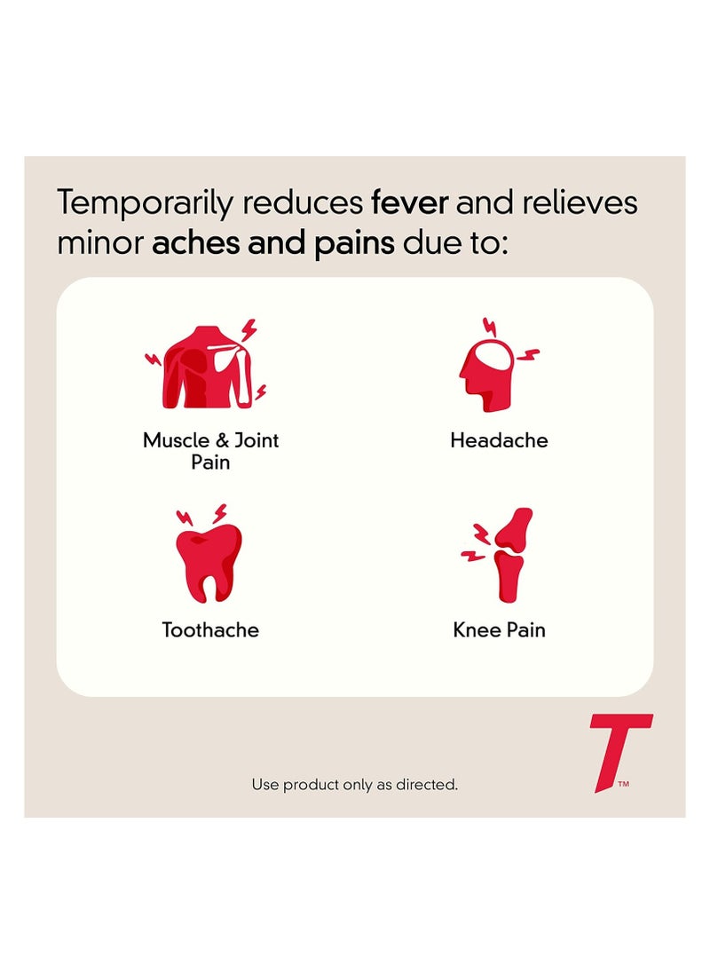 TYLENOL - Extra Strength Caplets with 500 mg Acetaminophen Pain Reliever Fever Reducer - 100 Count - Image 1