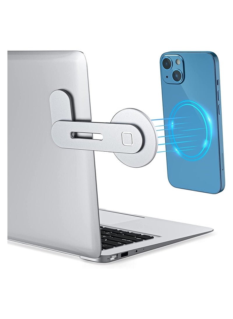 HEXABEX Magnetic Magsafe Phone Holder for Laptop Adjustable Metal Side Mount Stand  - Image 2