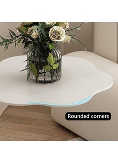 Beauenty Cloud Flower Shaped C-Shaped Coffee Table Sofa Side Table End Table For Living Room Bedroom  - Image 3