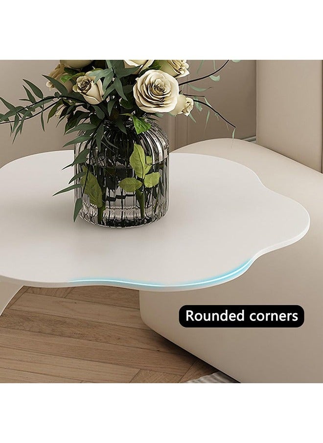 Beauenty - Cloud Flower Shaped C-Shaped Coffee Table Sofa Side Table End Table For Living Room Bedroom - Image 1