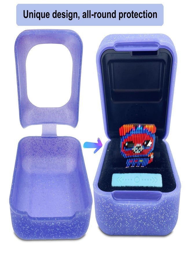 xcivi Hard Carrying Case and Silicone Skin Cover for Bitzee Interactive Toy Digital Pet with 15 Animals Virtual Electronic Pets, Compatible Accessories for Bitzee 3D Interactive Toy Electronic Pets (Purple) - Image 4