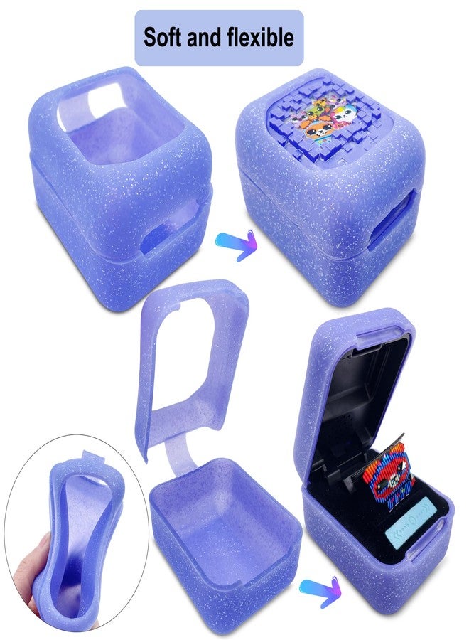 xcivi Hard Carrying Case and Silicone Skin Cover for Bitzee Interactive Toy Digital Pet with 15 Animals Virtual Electronic Pets, Compatible Accessories for Bitzee 3D Interactive Toy Electronic Pets (Purple) - Image 3