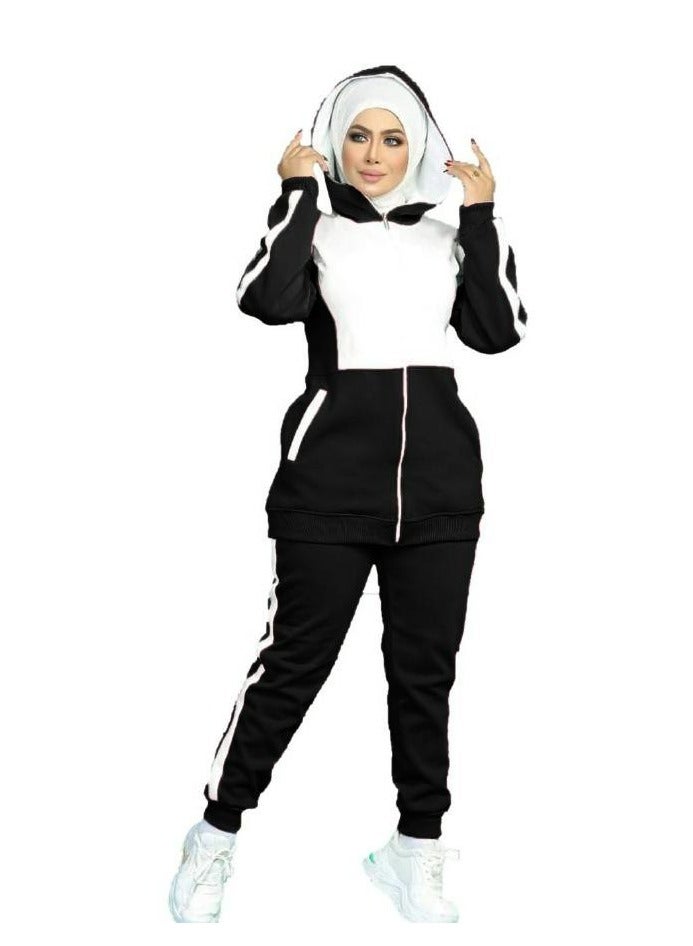 Women's Melton Cotton Sport Tracksuit  - Image 1