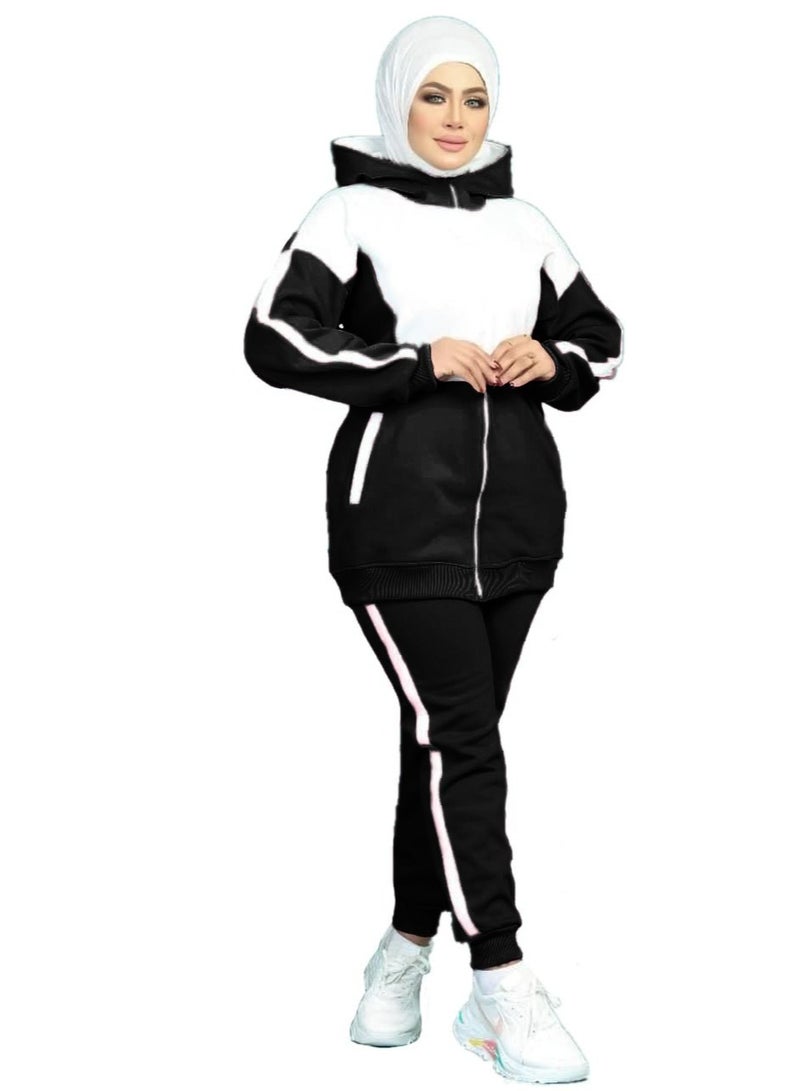Women's Melton Cotton Sport Tracksuit  - Image 2