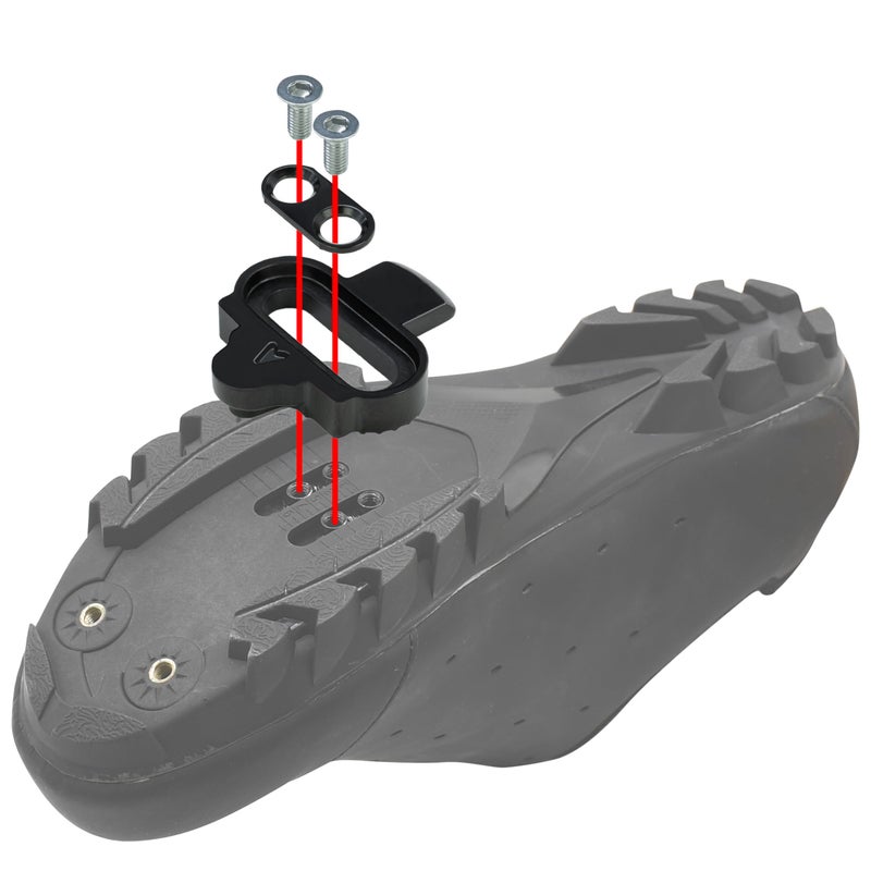 Thinvik Bike Cleats for SM-SH51 SPD Pedal Cleat Set Compatible for Shimano SPD Pedals, Bike Cleat Set for Indoor Cycling & Mountain- 4 Degree Float - Image 4