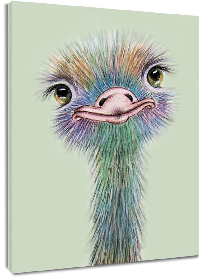 HVEST Ostrich Canvas Wall Art - Image 1