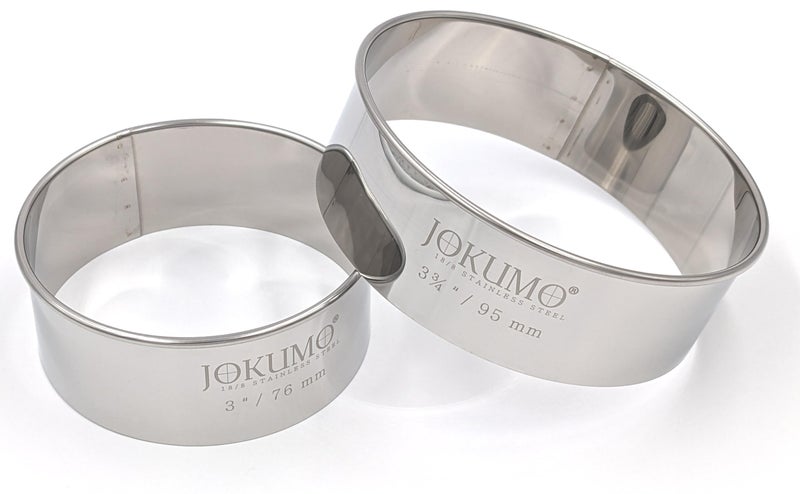 JOKUMO 12 Piece Plain Round Pastry/Cookie Cutter Set Heavy Duty Commercial Grade 18/8 304 Stainless Steel - Metal Marked Size â€“ Perfect For Cooking Enthusiast - Image 3