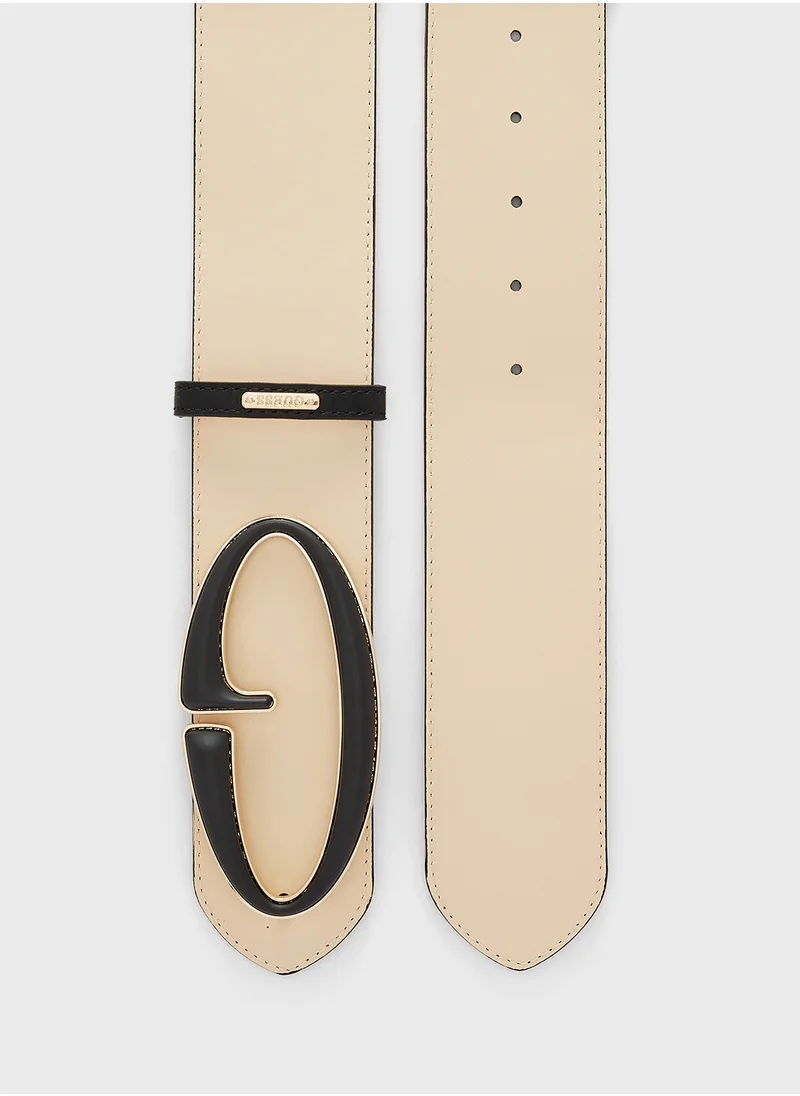 GUESS Logo Detailed None Allocated Hole  Belt