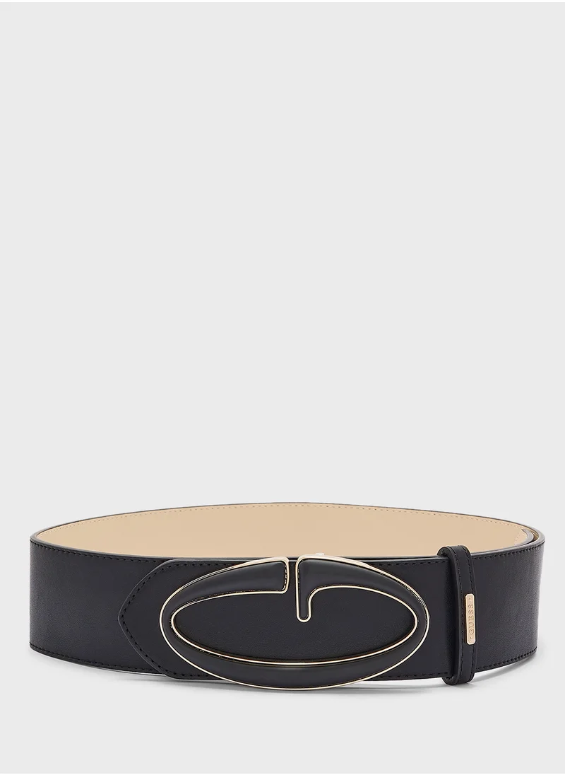 GUESS Logo Detailed None Allocated Hole  Belt