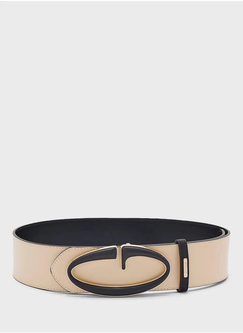 GUESS Logo Detailed None Allocated Hole  Belt