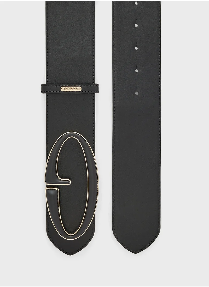 GUESS Logo Detailed None Allocated Hole  Belt