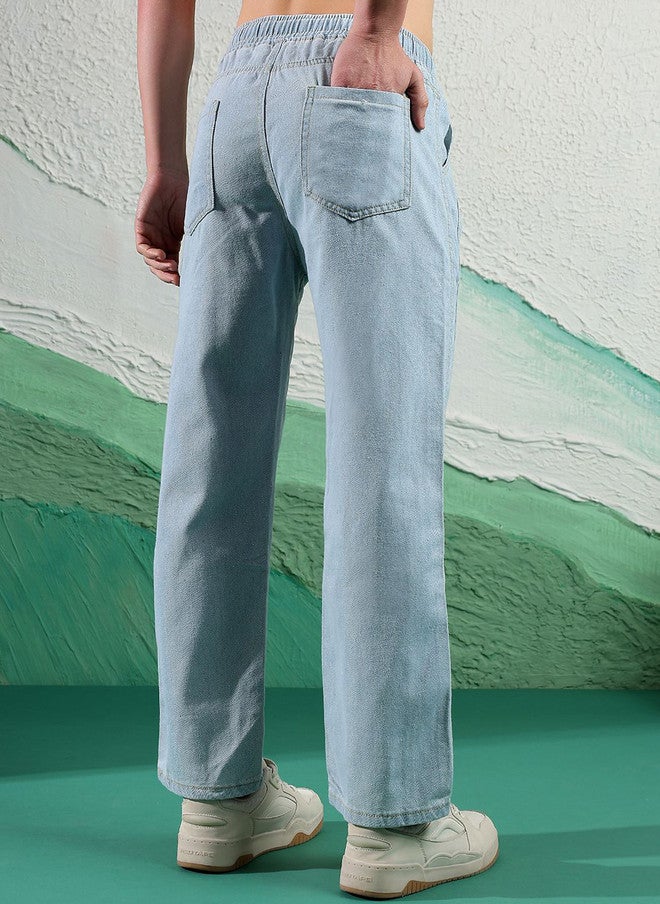 POPCULTR Light Blue Stretchable Jeans for Men - Image 4