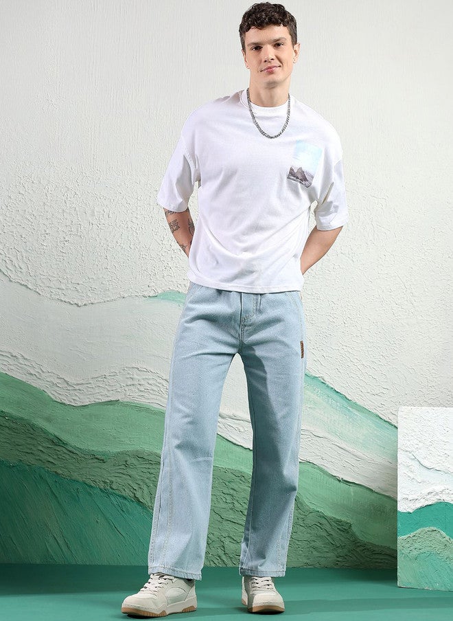 POPCULTR Light Blue Stretchable Jeans for Men - Image 5