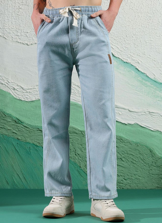 POPCULTR Light Blue Stretchable Jeans for Men - Image 1