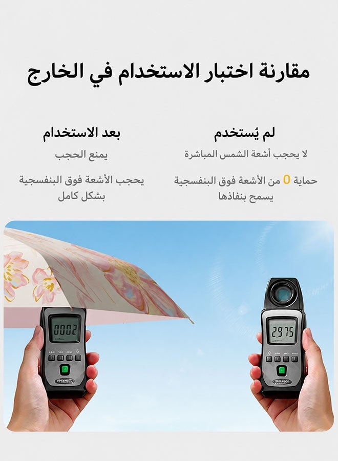 مظلة جيب وردية اللون تحجب الأشعة فوق البنفسجية، وهي مظلة شمسية صغيرة وجذابة. - Image 4