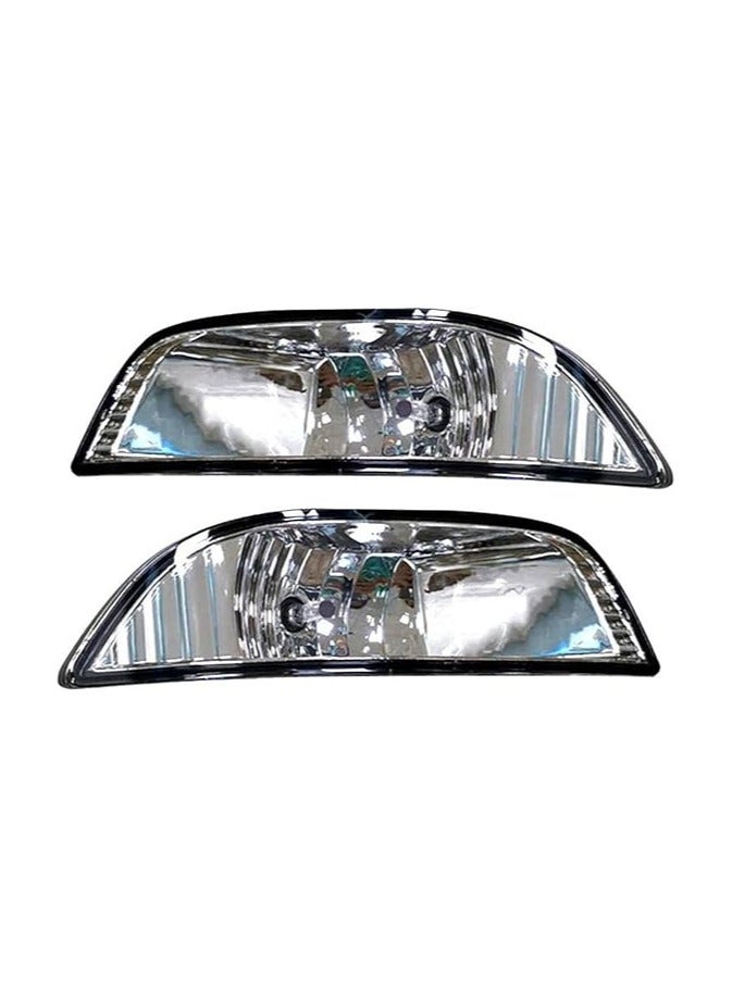 Elshafey 1 Pair Fog Lights Assembly Replacement for 2008-2014  Mitsubishi Lancer shark Clear Lens with Bulbs Harness Switch Kit Driving Fog Lights - Image 4