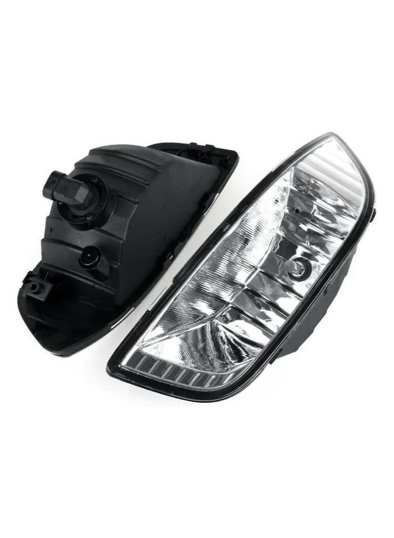 Elshafey 1 Pair Fog Lights Assembly Replacement for 2008-2014  Mitsubishi Lancer shark Clear Lens with Bulbs Harness Switch Kit Driving Fog Lights - Image 5