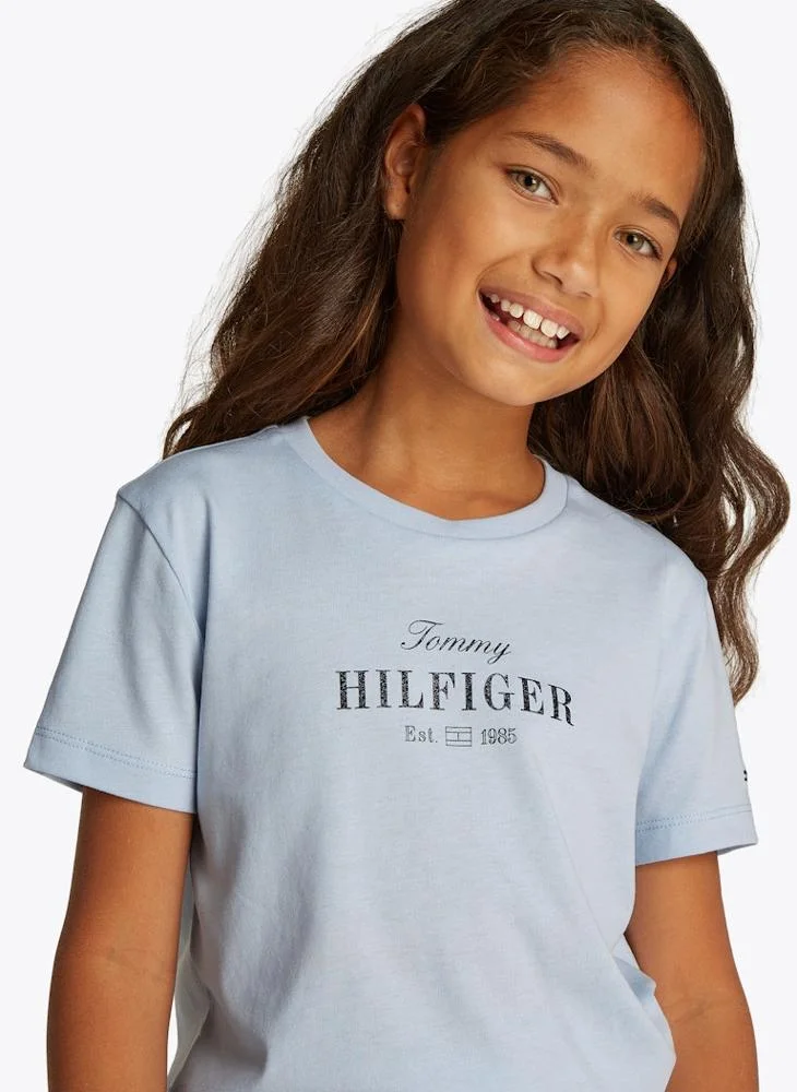 تومي هيلفيغر Kids Tommy Script Ss T-Shirt