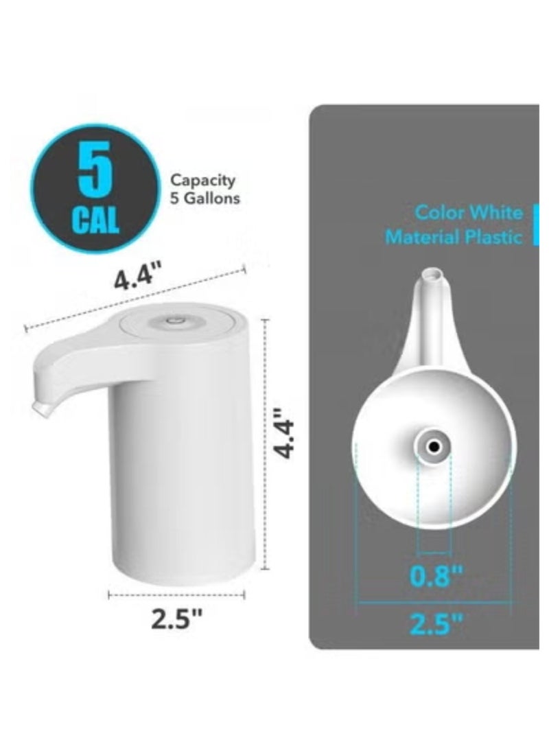 سناجل مضخة مياه كهربائية – تعمل بتقنية USB وقابلة لإعادة الشحن، مناسبة لجميع عبوات المياه من 1 إلى 5 جالون - Image 4