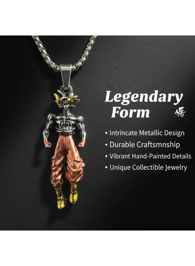 Fogsea Anime stainless steel DBZ siya WuKong Character Pendant Necklace, Stainless Steel Chain, Anime Cosplay Jewelry, General, Stainless Steel, not application - Image 4