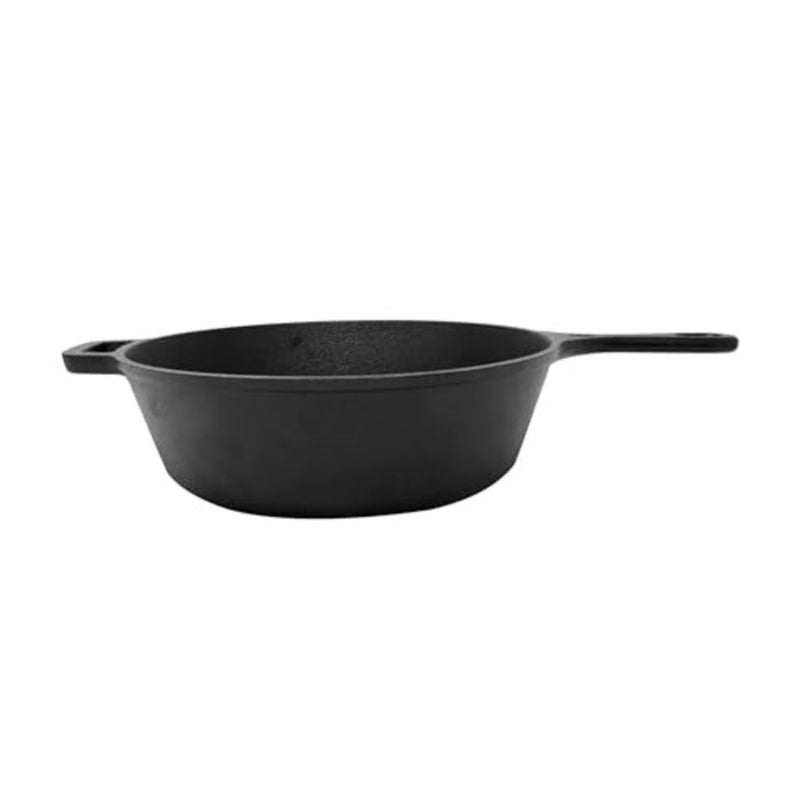 USA 3-Quart Pre-Seasoned Cast Iron Dutch Oven with 10.25-Inch Skillet Lid Versatile 2-in-1 Cookware for Indoor and Outdoor Use - Image 2