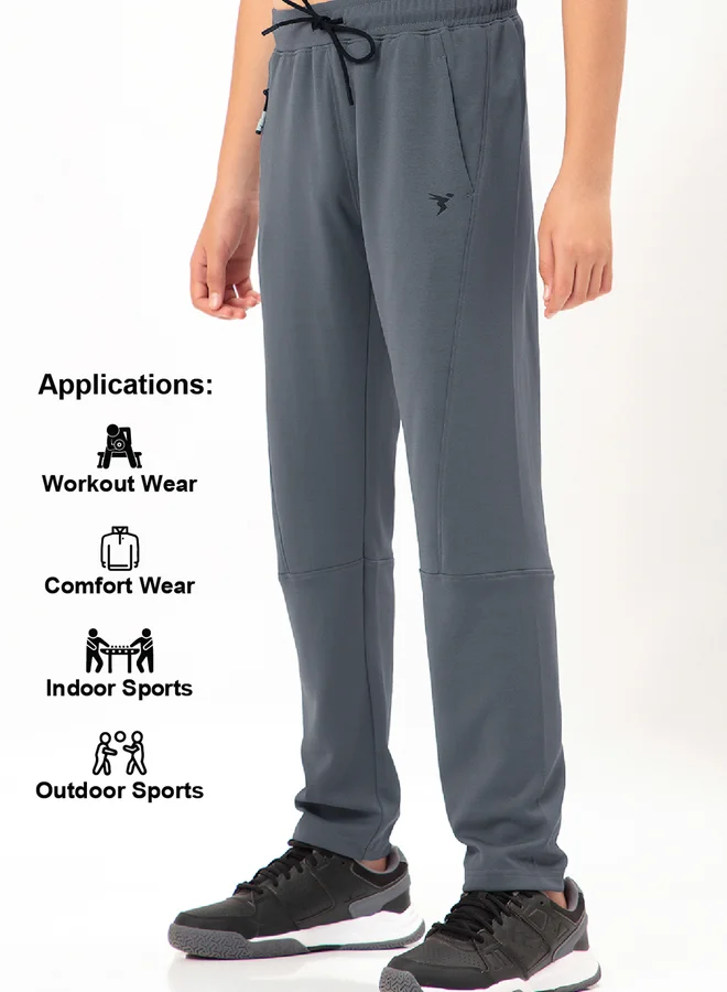 Technosport Solid Drawstring Waist Relaxed Fit Track Pants