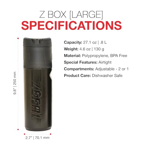 Zefal Z-Box L Tool Storage Box – 0.8L Waterproof Bicycle Tool Capsule for Bottle Cages | Screw Cap Seal, Impact-Resistant Polypropylene Case, Compact Lightweight Design - Image 3