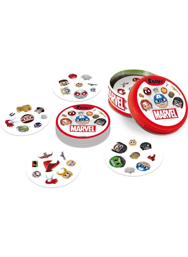 Asmodee Asmodee Zygomatic ASMDOBMARE01EN Dobble Marvel Emoji, Mixed, 1. 55 Card  - Image 3