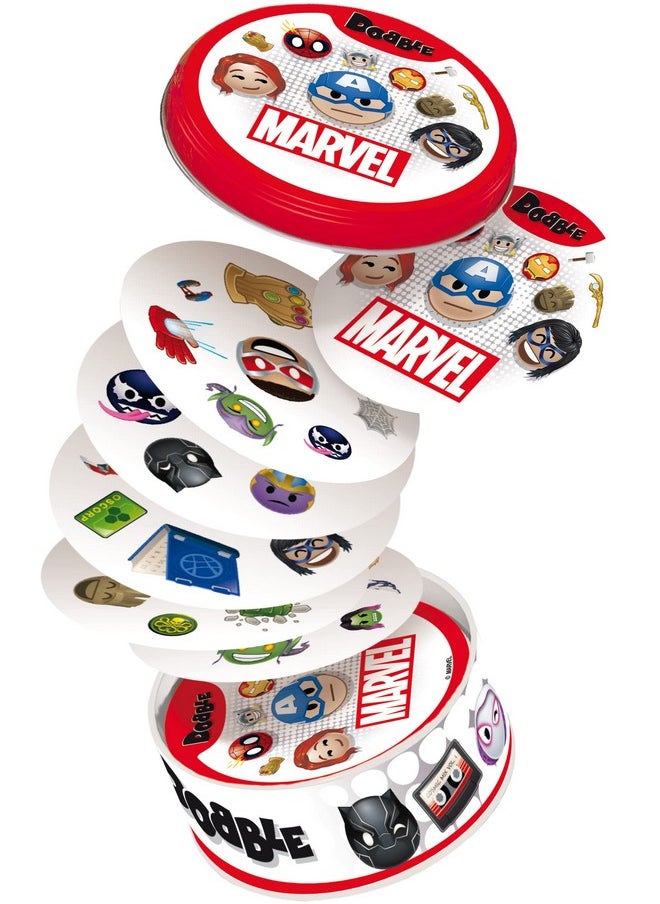 Asmodee Asmodee Zygomatic ASMDOBMARE01EN Dobble Marvel Emoji, Mixed, 1. 55 Card  - Image 2