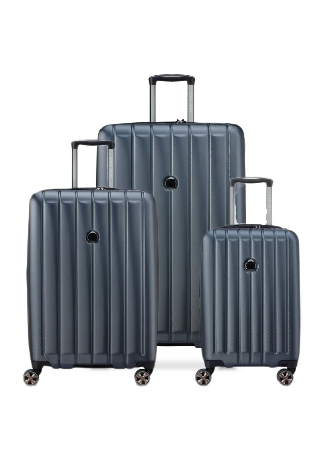DELSEY Longitude Double wheel luggage trolley suitcase 3pcs set (L+M+S) 55/69/81cm Anthracite