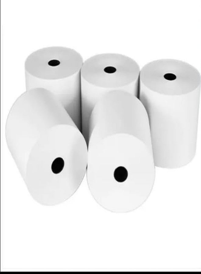 Zemglam Thermal Barcode Labels, 50mm x 25mm, 2000 Labels Per Roll, White Self Adhesive, 1 Roll (4000 Labels) - Image 1