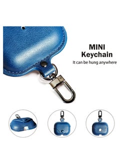 Generic Compatible for Airpods Pro 2nd Generation Case Cover, PU Leather Case Cover Protective Case with Keychain for New Airpods Pro 2 Case 2022 [Front LED Visible] (Blue)  - Image 5