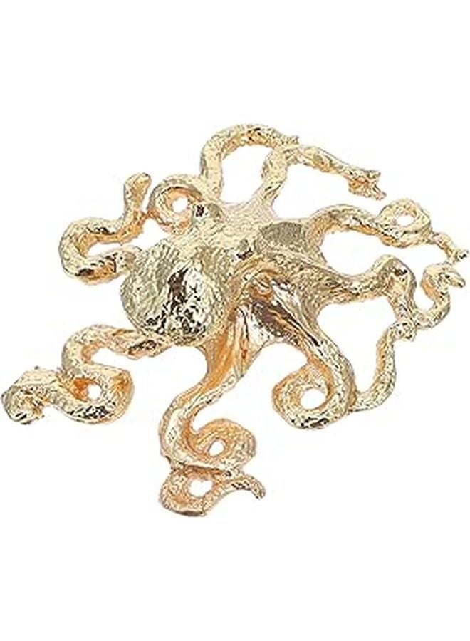 Octopus Shape Zinc Alloy Cabinet Handles Gold Beach Theme Knobs for Kitchen Drawers Cupboards - Image 1