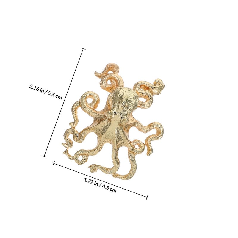 Octopus Shape Zinc Alloy Cabinet Handles Gold Beach Theme Knobs for Kitchen Drawers Cupboards - Image 3